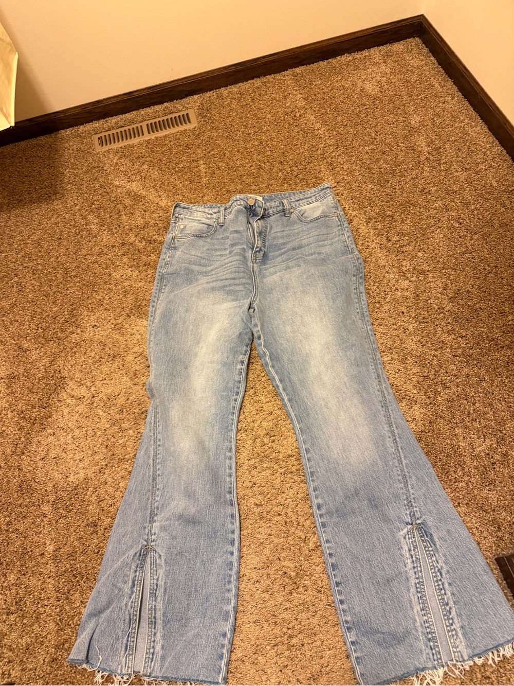 Liverpool Light Blue Flare Jeans with Front Slits